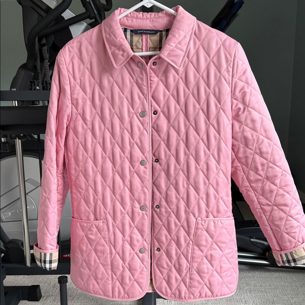 Burberry Pink Diamond Quilted Puffer Jacket